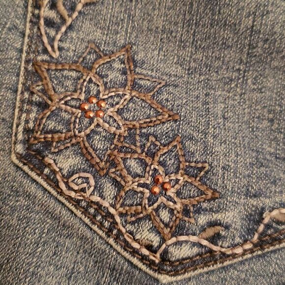 EUC Lee Riders Mid Rise Straight Leg Jeans Sz 8P - Picture 4 of 8